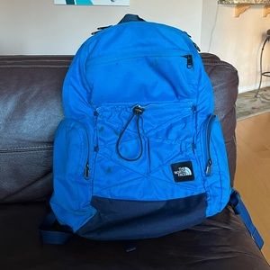 Blue north face backpack